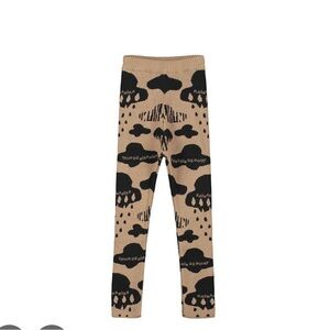 Kids Tan and Black Rain Cloud knitted pants by Beau Loves. Size 4 to 5 years old